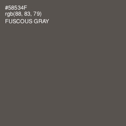 #58534F - Fuscous Gray Color Image